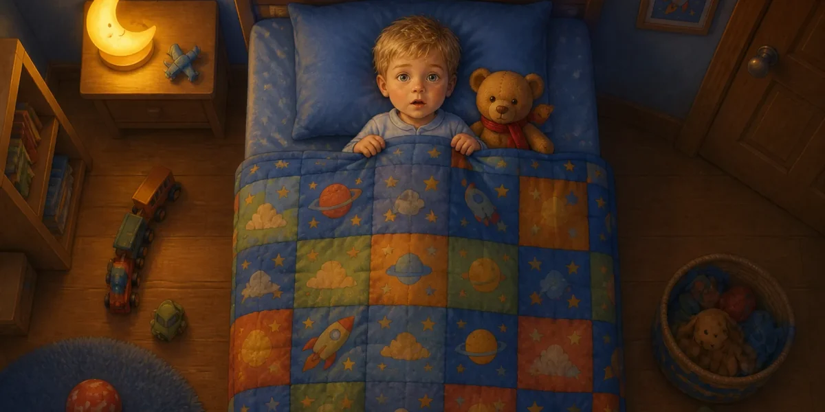 Illustration de l’extrait de « Noah, Nounours et la lampe des étoiles »